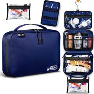 🧳 medium hanging toiletry bag - travel organizer for men and women - waterproof hygiene bag with 2 removable pouches, ykk zippers and 5 compartments for toiletries, makeup, cosmetics logo