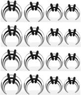 🔒 zaya body jewelry: premium 8 pairs steel talons 0g-14g for pinchers, horseshoes, tapers & crescents logo