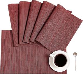 img 4 attached to 🔥 Durable DOLOPL Placemats: Crossweave Design for Long-lasting Resistant Decorations