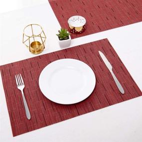 img 1 attached to 🔥 Durable DOLOPL Placemats: Crossweave Design for Long-lasting Resistant Decorations