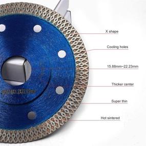 img 2 attached to 🪚 DiaPro 4" Super Thin Diamond Tile Blade - Porcelain Saw Blade for Precise Cutting of Porcelain Tile, Granite, and Marbles (4 inches)