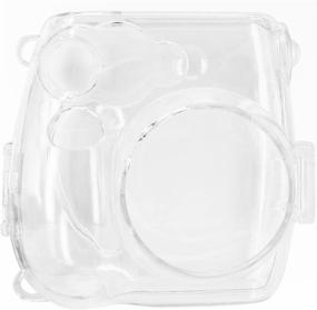 img 2 attached to Transparent Wolven Crystal Camera Case with Adjustable Rainbow Shoulder Strap for Fujifilm Mini 7C 7S Camera / Polaroid PIC-300 Camera