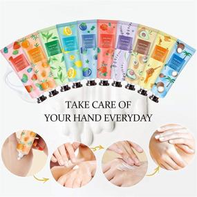 img 2 attached to 🌿 2021 Natural Plant Fragrance Hand Care Cream Gift Set - Pack of 10 Hand Creams for Dry Cracked Hands, Moisturizing Hand Lotion for Working Hands - Travel Size Hand Lotion Gift Set for Dry Hands - Perfect Gift for Mom and Grandma