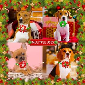 img 3 attached to 🎅 Yagopet Christmas Dog Bowtie Set - 10pcs/Pack Snowman, Christmas Tree, Deer Center - Festive Dog Accessories for Xmas Puppy