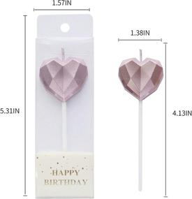 img 2 attached to Long-Lasting 10-Count Heart Birthday Candles for Cake Party - PHD Cake Candles, Ideal for Wedding, Celebration, and Party Decor