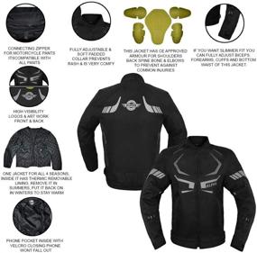 img 3 attached to MOTORCYCLE JACKET ARMORED BIKERS WATERPROOF