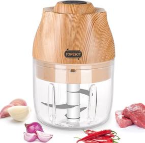 img 4 attached to 🔪 Efficient 250ML Small Food Processor - Topesct Mini Electric Chopper for Garlic, Veggie, Onion, Dicing, Mincing, Puree & Fruit Salad