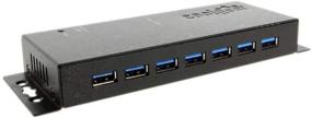 img 4 attached to 💻 Coolgear 7-Port USB 3.0 Hub with Surge Protection & 36W AC Adapter
