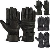 🧤 warm and stylish genuine leather motorcycle gloves for winter logo