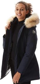 img 1 attached to Molemsx Women's Winter Duck Down Long 🧥 Parka Jacket with Fur Hood - Warm Puffer Coat