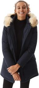 img 4 attached to Molemsx Women's Winter Duck Down Long 🧥 Parka Jacket with Fur Hood - Warm Puffer Coat