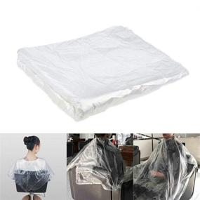 img 1 attached to 💦 Waterproof 100 Pcs Disposable Hair Salon Capes - 51x36 inch Barber Hair Cutting Cape for Barbershop and Salon Hairdressing - Ideal for Kids and Adults