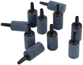 img 4 attached to 🐠 Pawfly 1 Inch Air Stone 10-Piece Cylinder Bubble Diffuser Airstones: Enhance Your Aquarium with Grey/Blue Pump Accessories