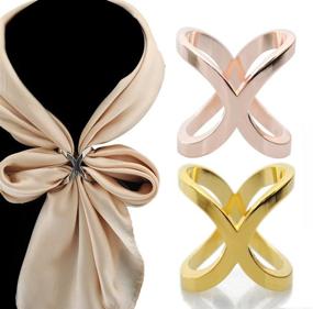 img 4 attached to Womens Elegant Scarves Buckle Wedding