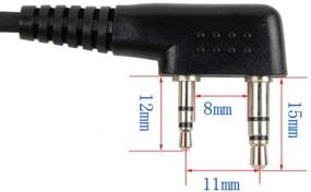 img 1 attached to 🎧 Tactical U94 PTT Cable: Baofeng Radio Compatible Headset Adapter for Enhanced Communication with Kenwood Two Way Radio