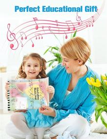 img 3 attached to EduCuties Baby Musical Learning Toys: Floor Piano Playmat for Toddlers + Animal Flash Cards, Music Sound for Early Education - Interactive Touch Keyboard Blanket for Baby Boys and Girls