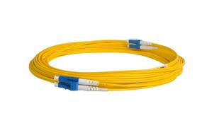 img 2 attached to SpeedyFiberTX 10 Meter LC to LC Fiber Patch Cable - High-Speed Corning SMF-28 Ultra Optical Fiber with Yellow Riser OFNR Jacket - 1-Pack, OS1/OS2 Compatible