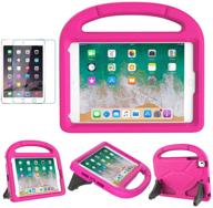 durable shockproof kids case for ipad mini 5/4/3/2/1 - 👧 moxotek protective handle stand bumper cover with screen protector - pink logo