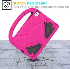 img 1 attached to Durable Shockproof Kids Case for iPad Mini 5/4/3/2/1 - 👧 MOXOTEK Protective Handle Stand Bumper Cover with Screen Protector - Pink