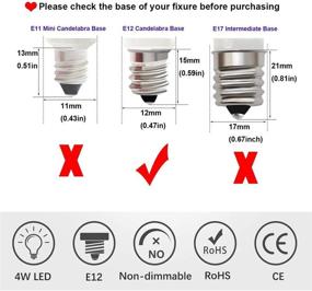 img 1 attached to 💡 Enhanced Lighting Experience: Dimmable Equivalent Daylight Candelabra with 360° Beam