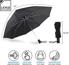 img 3 attached to ☂️ Effortlessly Lightweight Lewis N Clark Stick Umbrellas with Automatic Mechanism