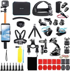 img 4 attached to 🆙 Upgraded Action Camera Accessories Kit 61-in-1 Compatible with GoPro Hero 10/9/8 Black, Max, Hero 7 6 5 4 3 2 1 Black Silver SJ4000/ SJ5000/ SJ6000 DJI OSMO Action-Orange" - Optimized Action Camera Accessories Kit 61-in-1 for GoPro Hero 10/9/8 Black, Max, Hero 7 6 5 4 3 2 1 Black Silver SJ4000/ SJ5000/ SJ6000 DJI OSMO Action-Orange