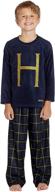 🎄 harry potter mrs. weasley h holiday christmas sweater pajama set: fleece flannel pant 2pc gift set logo