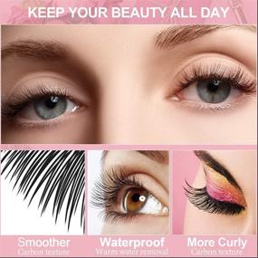 img 1 attached to 💦 Waterproof Silk Fiber Lash Mascara - Natural, Smudge-proof, Thickening & Lengthening - No Clumping, Long-lasting - All Day Mascara