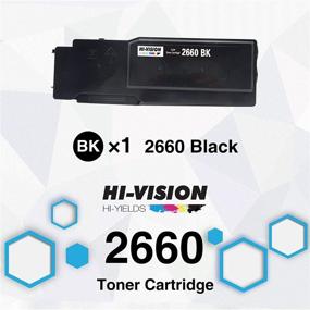 img 3 attached to 🖨️ HIGH-Vision Compatible Toner Cartridge for Dell C2660dn/C2665dnf Printer - Extra High Yield Black (1 Pack)