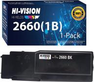 🖨️ high-vision compatible toner cartridge for dell c2660dn/c2665dnf printer - extra high yield black (1 pack) logo