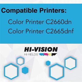 img 1 attached to 🖨️ HIGH-Vision Compatible Toner Cartridge for Dell C2660dn/C2665dnf Printer - Extra High Yield Black (1 Pack)