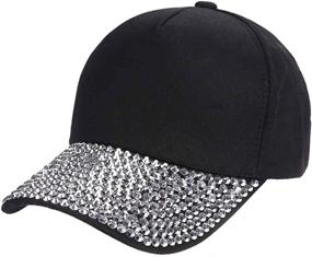 img 3 attached to CHUANGLI Baseball Sparkle Rhinestone Adjustable Sports & Fitness and Team Sports