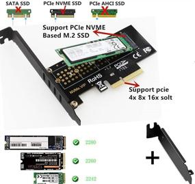 img 1 attached to 💻 M.2 NVMe to PCIe Adapter NVMe M-Key SSD to PCIe 3.0 x4 Adapter - Compatible with Samsung PM961, 960EVO, SM961, PM951, SM951, 870, Intel 600P, Liteon T10 SSD - PCIe NVMe Adapter