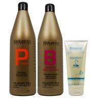 💆 salerm protein shampoo and balsam conditioner combo set + 21 leave in conditioner - 1000ml shampoo, 1000ml conditioner, 200ml leave in treatment logo