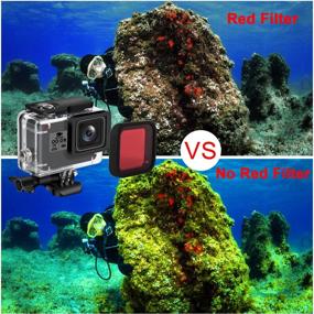 img 1 attached to 📷 Waterproof Diving Protective Housing Case for GoPro HERO7/2018/6/5 Black - FINEST+ Shell with 45m Depth, Red Filter, Bracket Accessories for Go Pro Hero7/2018/6/5 Action Camera