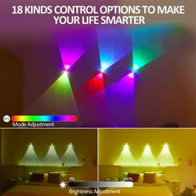 img 2 attached to CJJFACA LED RGB Wall Lamp: Create Your Own Mood Lighting with 18 Modes, Ideal for Living Room, Bedroom, and More!