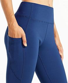 img 1 attached to 🔥 Libin Women's Thermal Fleece-Lined Leggings: Warm High-Waisted Yoga Pants with Pockets for Winter Running and Fitness