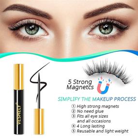 img 2 attached to VESHELY Magnetic Eyelashes Eyeliner Waterproof Makeup for Eyes