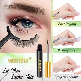 img 1 attached to VESHELY Magnetic Eyelashes Eyeliner Waterproof Makeup for Eyes