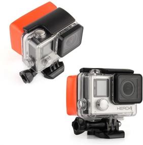 img 3 attached to 📷 GoPro Hero 3+ and Hero 4 Standard Housing Case: SOONSUN Floaty Backdoor Case Cover with Adhesive Sticker Mount