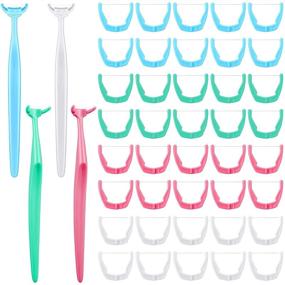 img 4 attached to 🦷 Efficient Dental Floss Handle with 400 Refill Heads for Easy Teeth Cleaning - Perfect for Adults and Kids