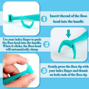 img 3 attached to 🦷 Efficient Dental Floss Handle with 400 Refill Heads for Easy Teeth Cleaning - Perfect for Adults and Kids