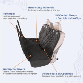 img 3 attached to 🐶 Durable and Waterproof 4Knines Dog Seat Cover with Hammock for Cars and SUVs: Ultimate Protection and Comfort