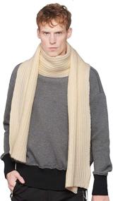 img 3 attached to CACUSS Thick Winter Knitted Neckwear Men's Accessories and Scarves