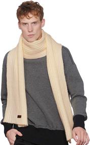 img 4 attached to CACUSS Thick Winter Knitted Neckwear Men's Accessories and Scarves