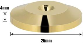 img 3 attached to 🔳 Универсальные медные шипы для динамиков - комплект из 8 штук | 25 x 4 мм | Амортизационные основы для динамиков | Изоляционные ножки для стоек | Маты на основе конусов для полов (золотые)