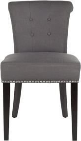 img 3 attached to Safavieh Mercer Collection Carol Charcoal Linen Ring Dining Chair Set of 2 - Enhanced SEO