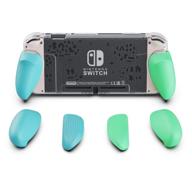 🎮 skull & co. gripcase crystal: ultimate dockable transparent protective cover case for nintendo switch [all hand sizes] - animal crossing logo