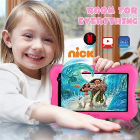 img 1 attached to Contixo Kids Tablet V10+: 7-inch HD Learning Tablet for Ages 3-7 with Parental Control, Camera, Android 10, 32GB, WiFi, Pink