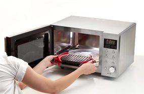 img 2 attached to 🔥 Lekue Red Microwave Grill, Panini Press, and Sandwich Maker - 10 In x 5.7 In